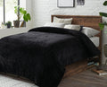 SOLID BLACK BLANKET DOUBLE